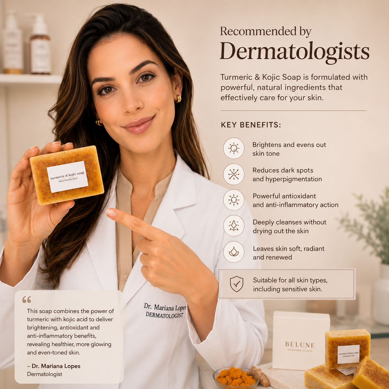 Turmeric & Kojic Brightning Bar